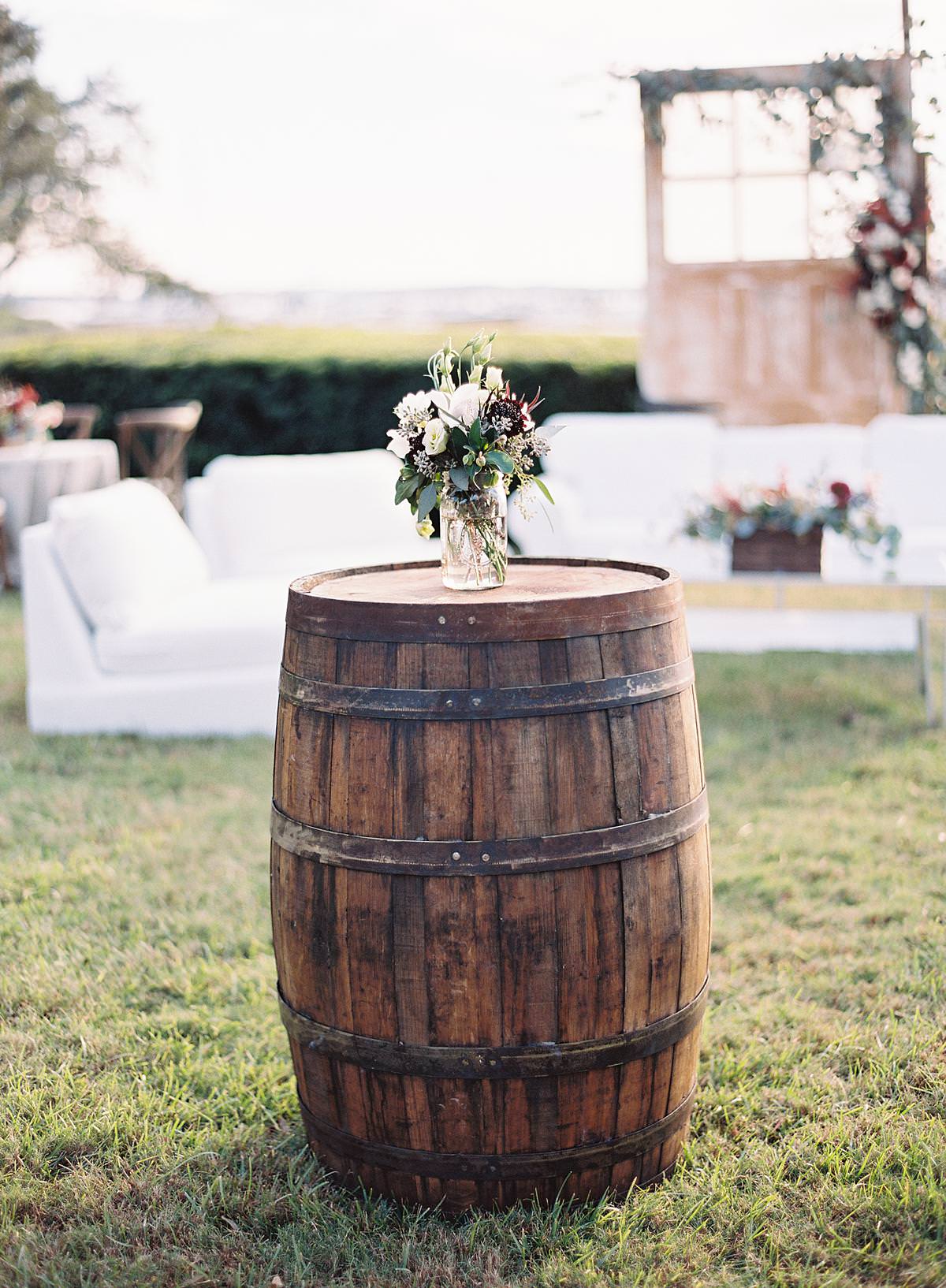 whiskey barrel tabletop
