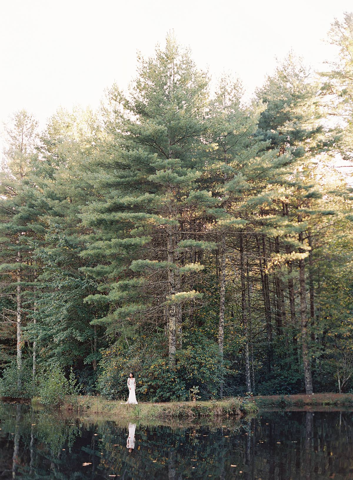 woodland bridal session