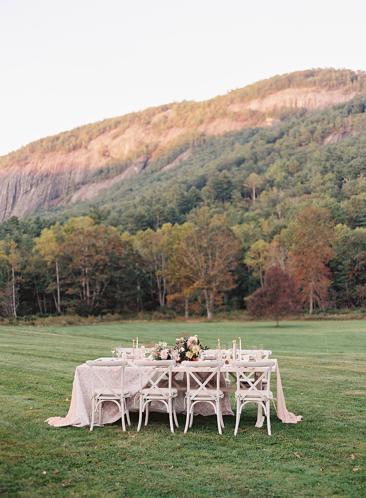 intimate mountain wedding