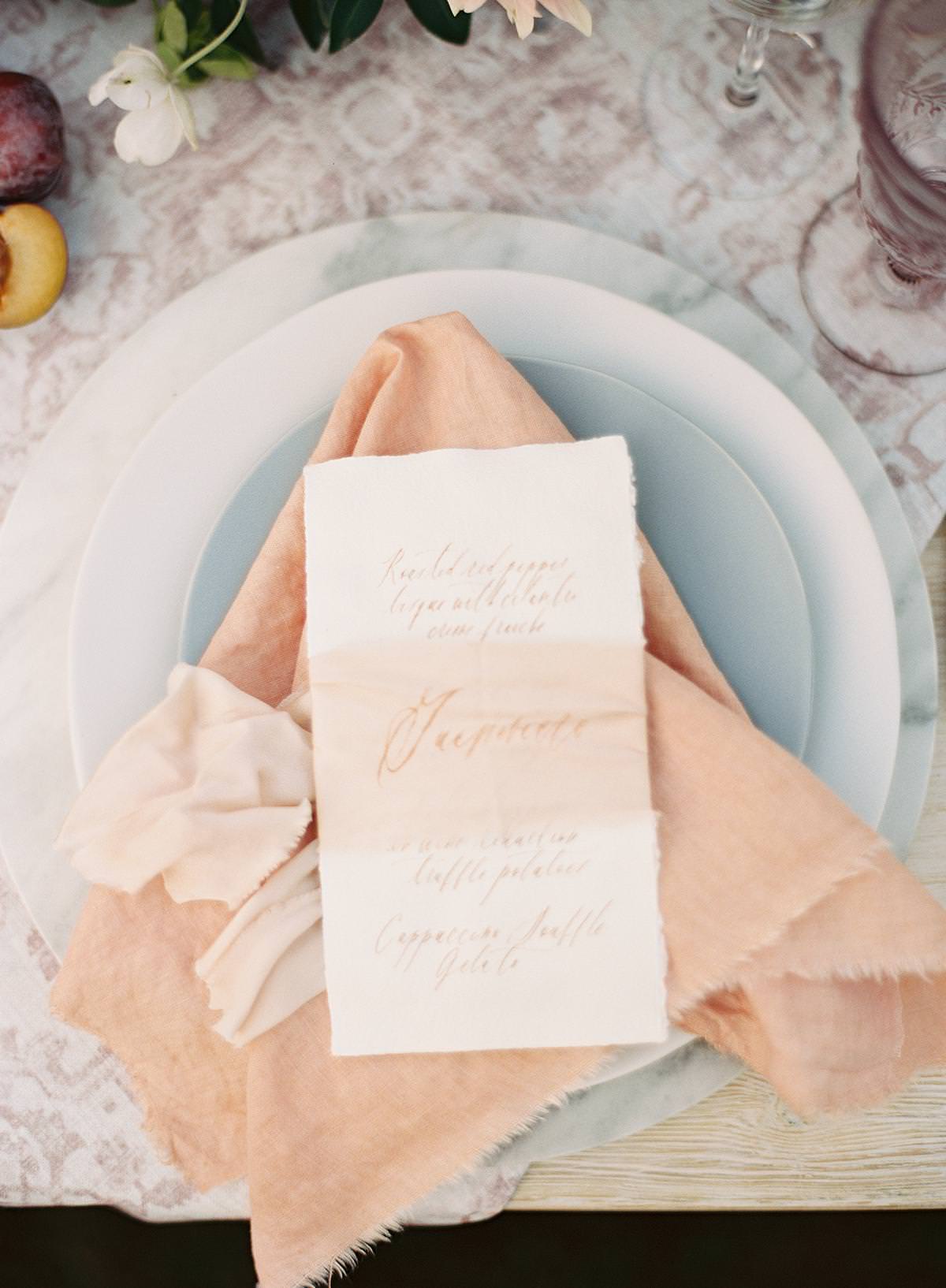 reception place setting
